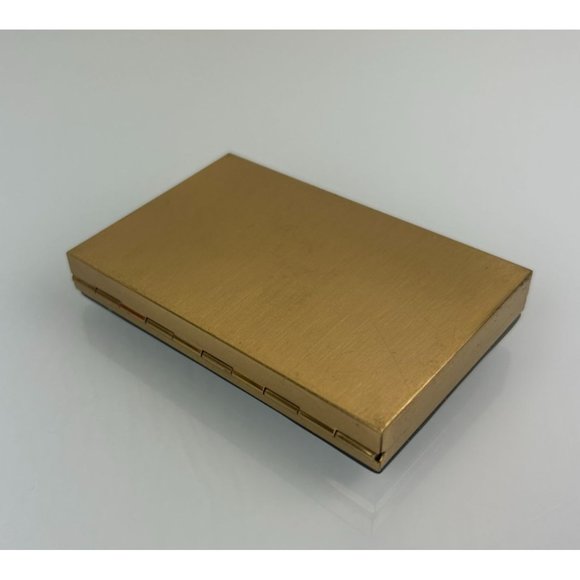 Vintage Pocket Index Addresses Crown Emblem Metal Small Mid-Century Blank Hinged - Picture 3 of 9